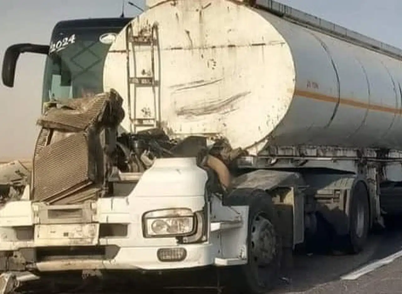 Mardin’de TIR’a arkadan çarptı tankerin kupa kısmı koptu; şoför yaralı