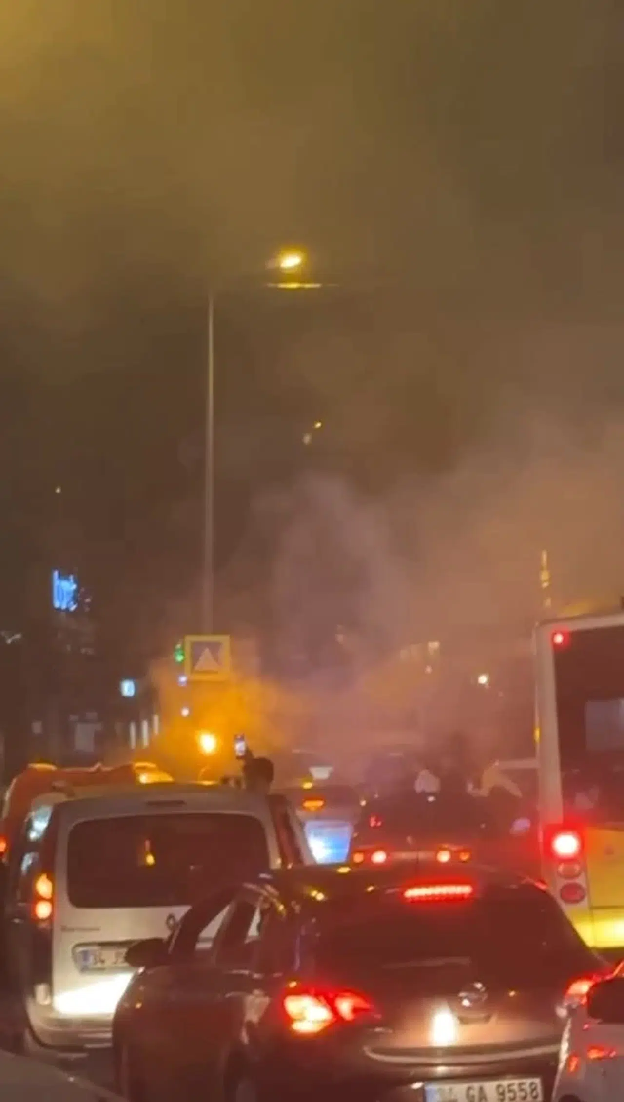 İstanbul - Arnavutköy'de taraftarların havai fişekli kutlamasında ormanlık alanda ve bazı evlerin çatılarında yangın çıktı; 5 gözaltı 