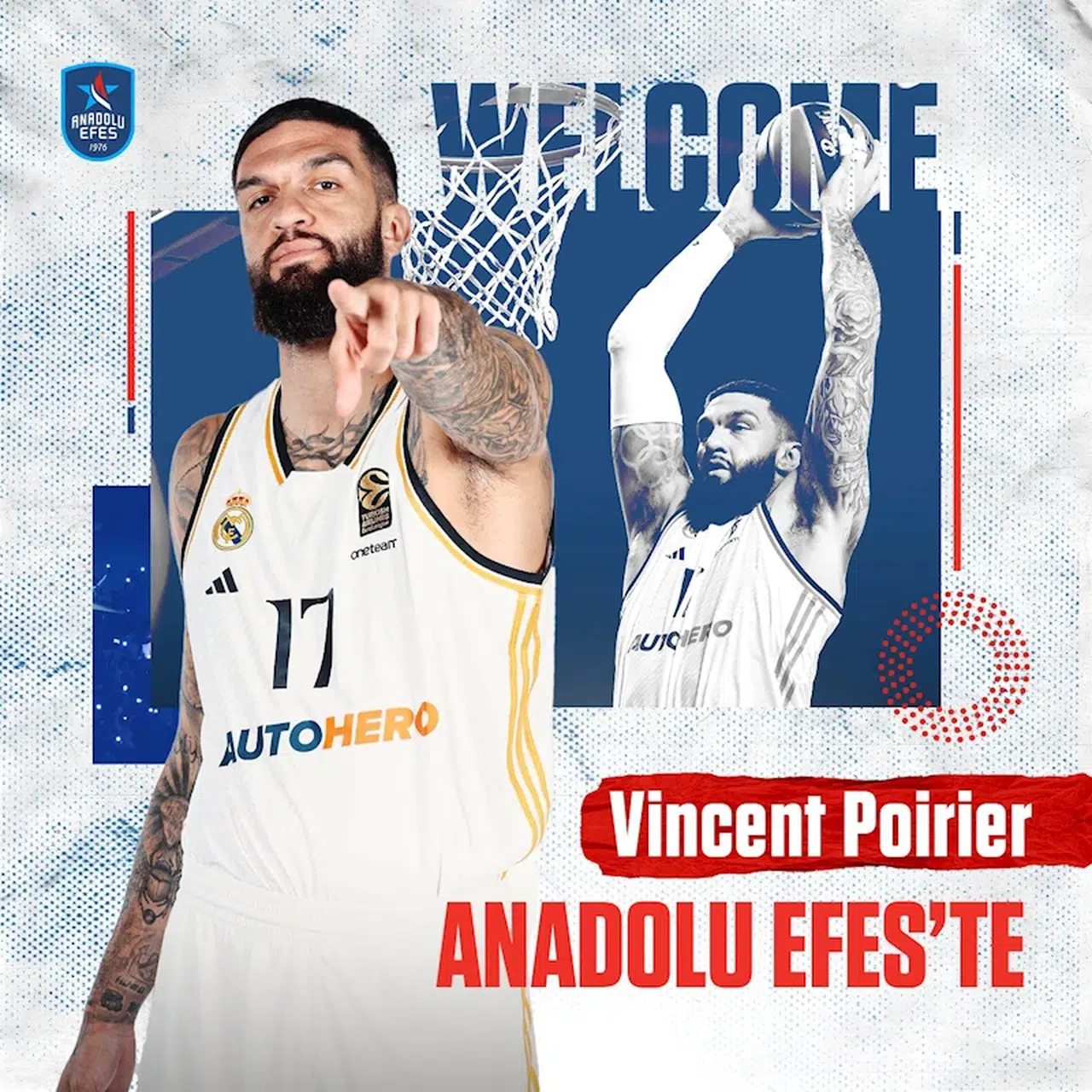 Fransız pivot Vincent Poirier, Anadolu Efes'te