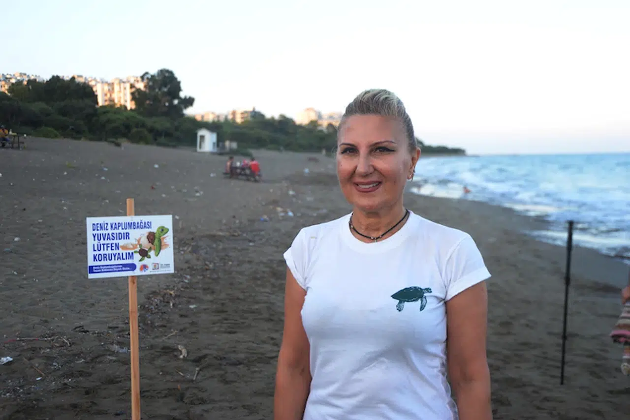 Mersin sahillerinde yumurtlama mesaisi 