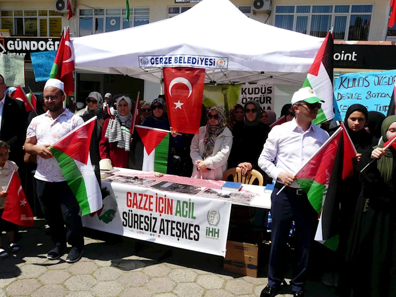 Sinop'ta İsrail'in Filistin'e yönelik saldırıları protesto edildi