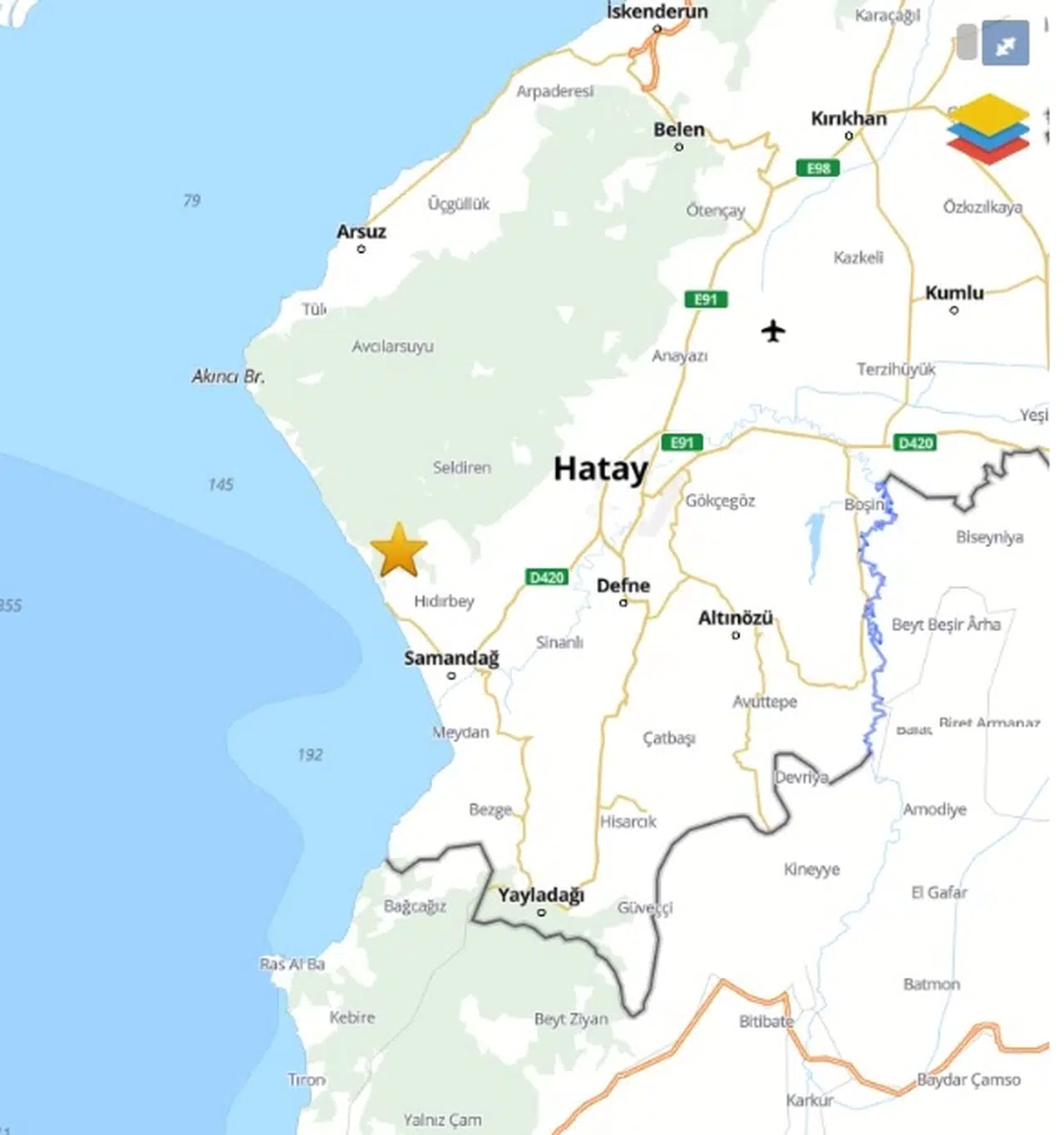 Hatay'da 4.1 büyüklüğünde deprem