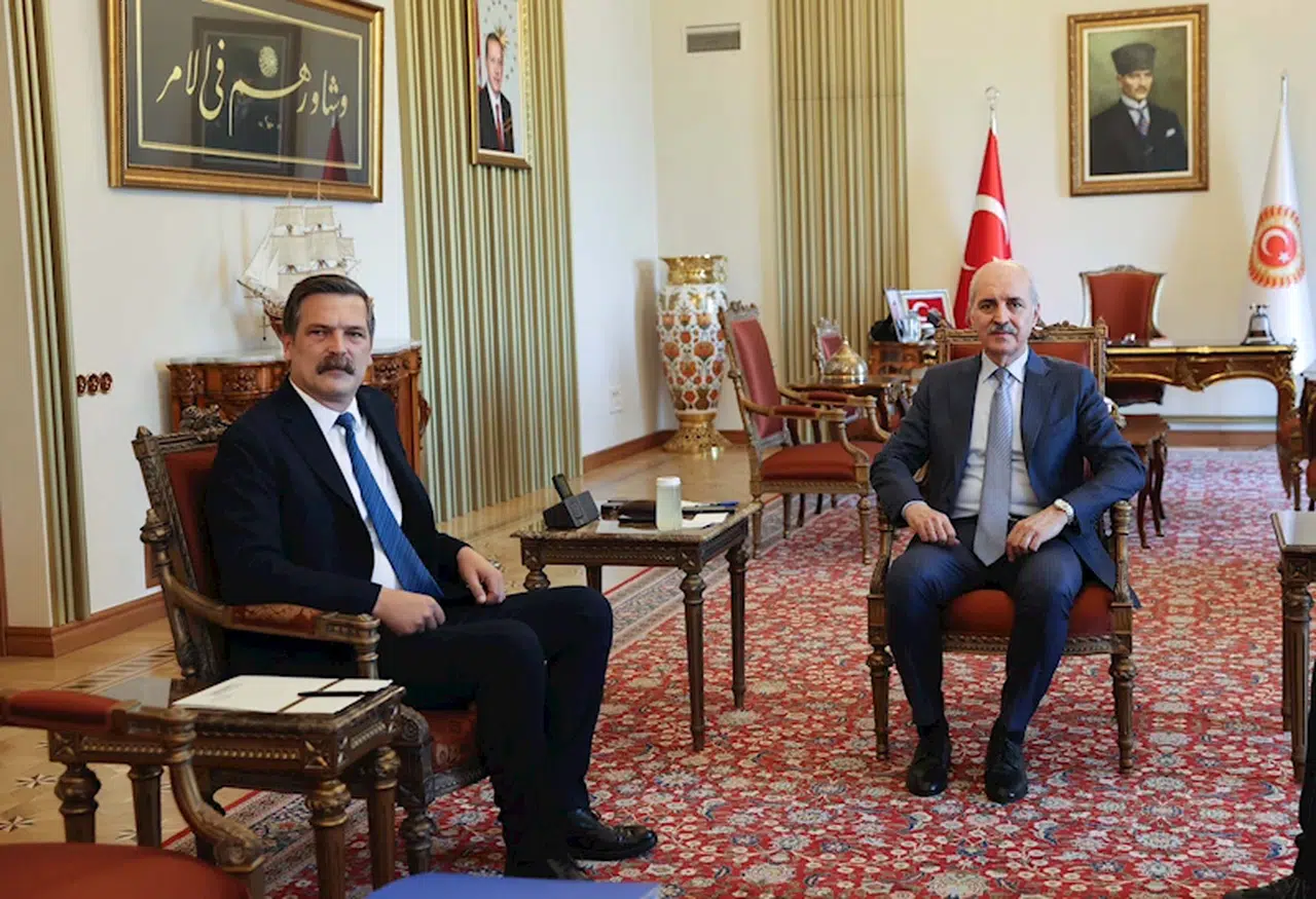  TBMM Başkanı Kurtulmuş, Baş ve Aslan ile görüştü