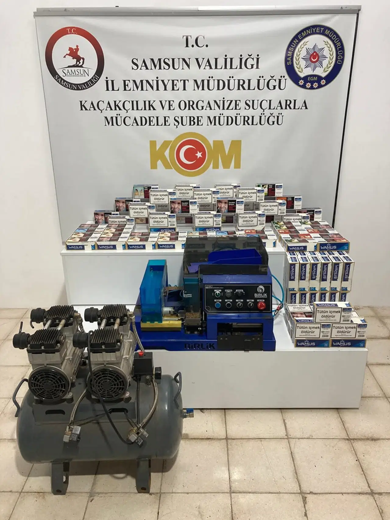 Samsun'da kaçakçılık operasyonunda 16 zanlı yakalandı