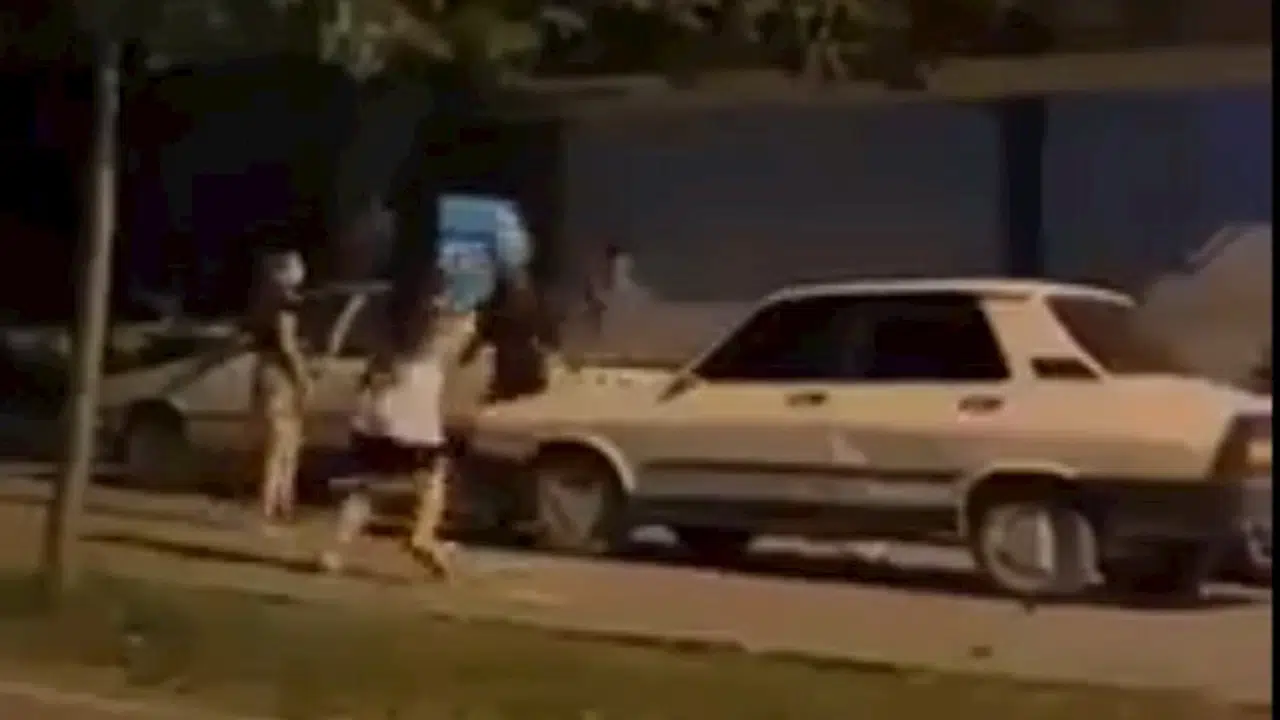 Şanlıurfa'da park halindeki otomobile kaldırım taşıyla zarar verdi