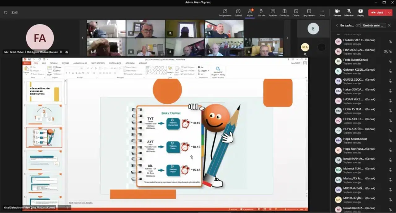 Eğitim Camiası Artvin'de Maarif Modeli ve Sınavlar Hakkında Bilgilendirildi