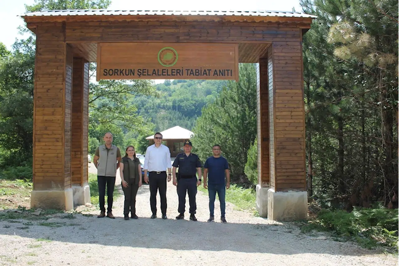 Gerze Kaymakamı Arabacı, Sorgun Şelalesi'ndeki çalışmaları inceledi