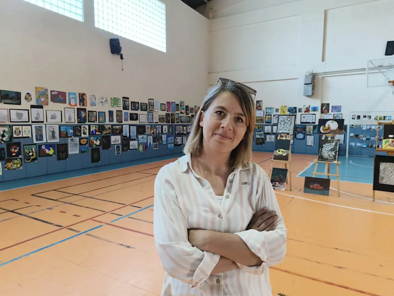 İhsangazi'de öğrencilerin yıl sonu resim sergisi açıldı