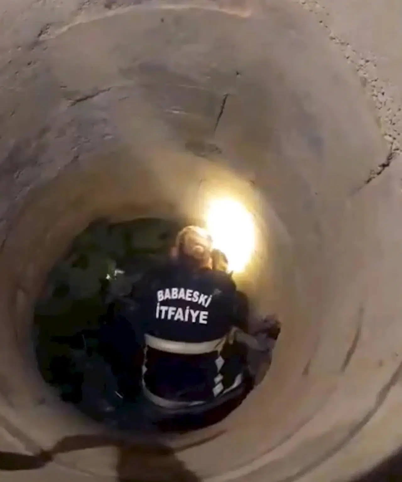  Kanala düşen kediyi itfaiye kurtardı