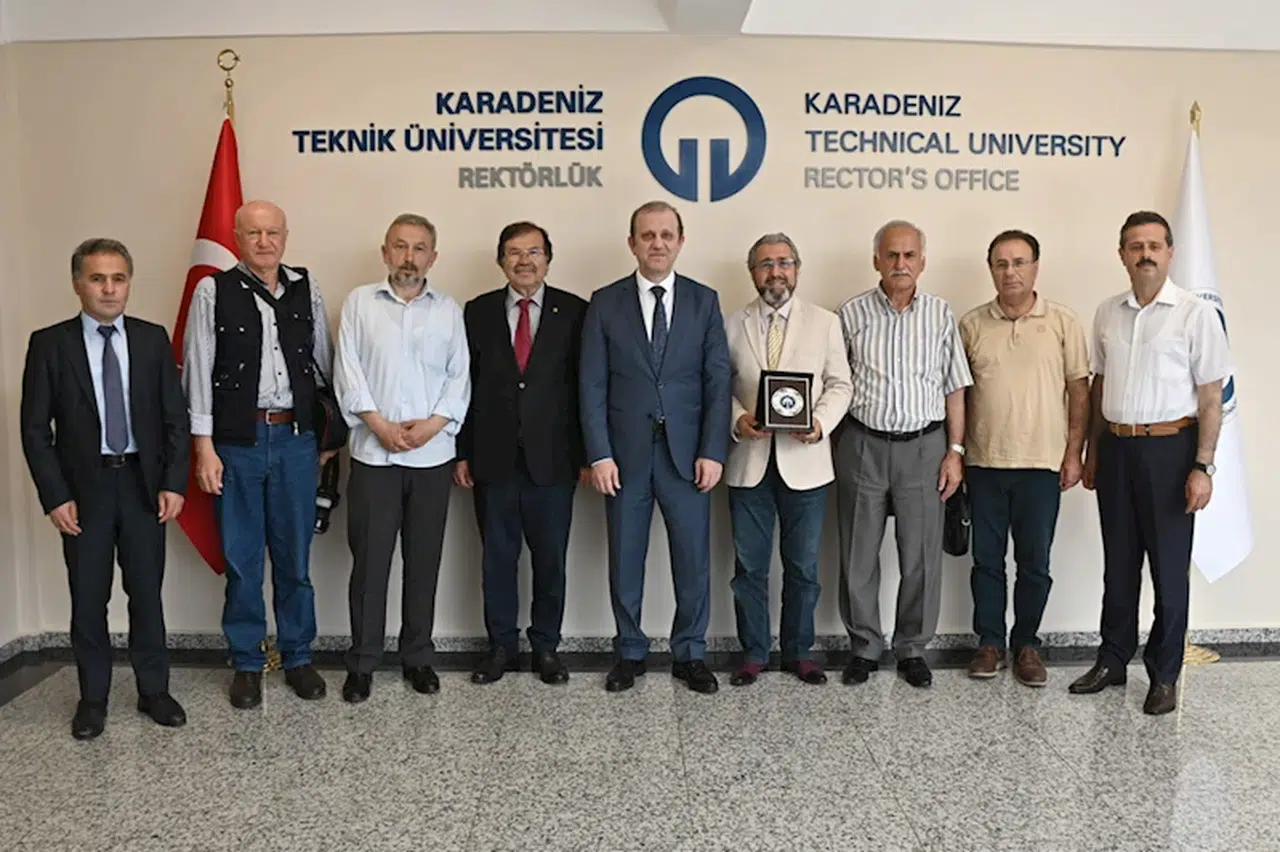Avrasya Basın Yayın Birliği üyelerinden KTÜ Rektörü Prof. Dr. Çuvalcı'ya ziyaret
