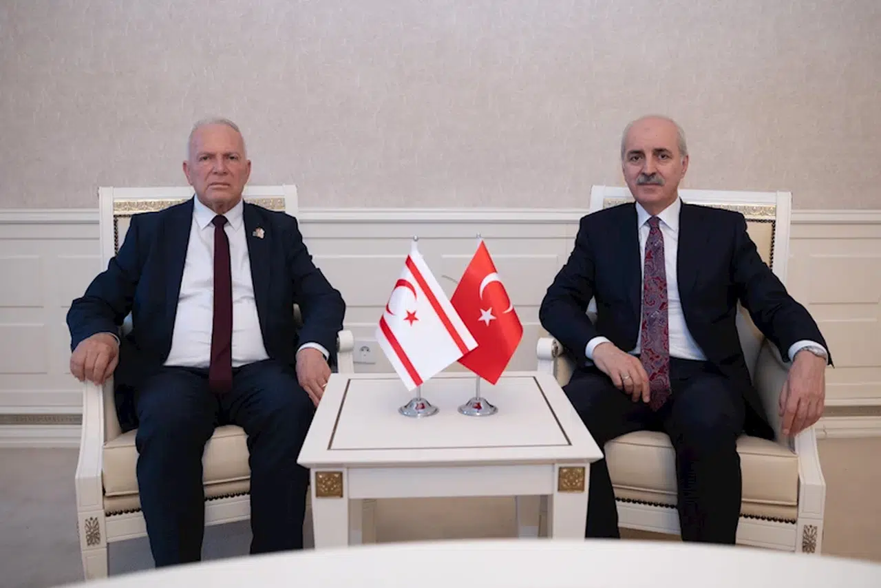 TBMM Başkanı Kurtulmuş, KKTC’lı mevkidaşı Töre ile bir araya geldi