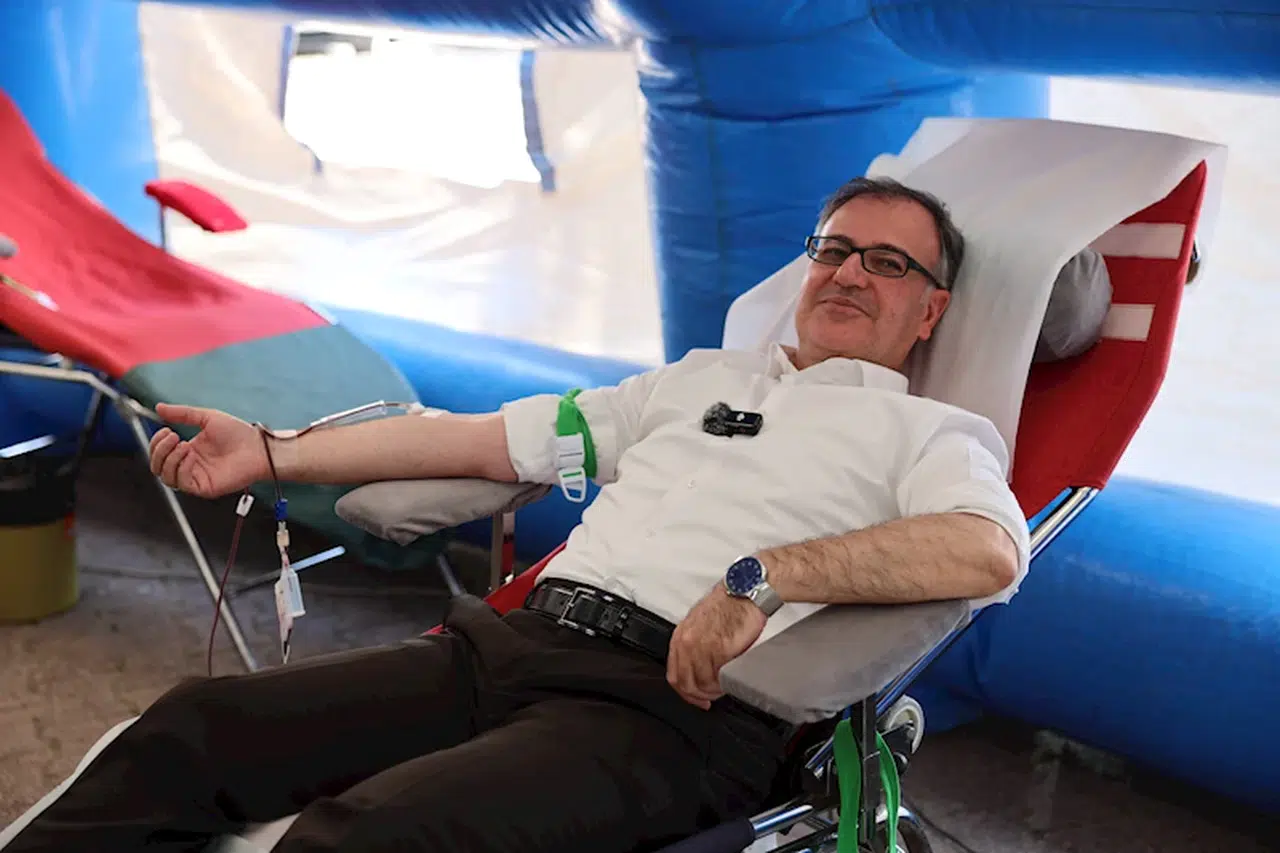 Hacılar'da kan merkezi çadırı kuruldu