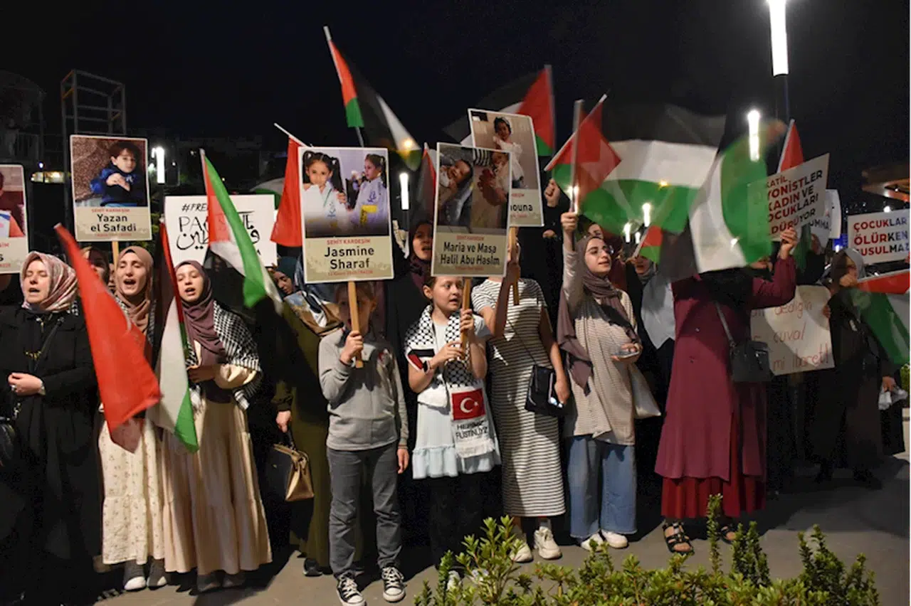 Trabzon'da İsrail'in Gazze'ye yönelik saldırıları protesto edildi