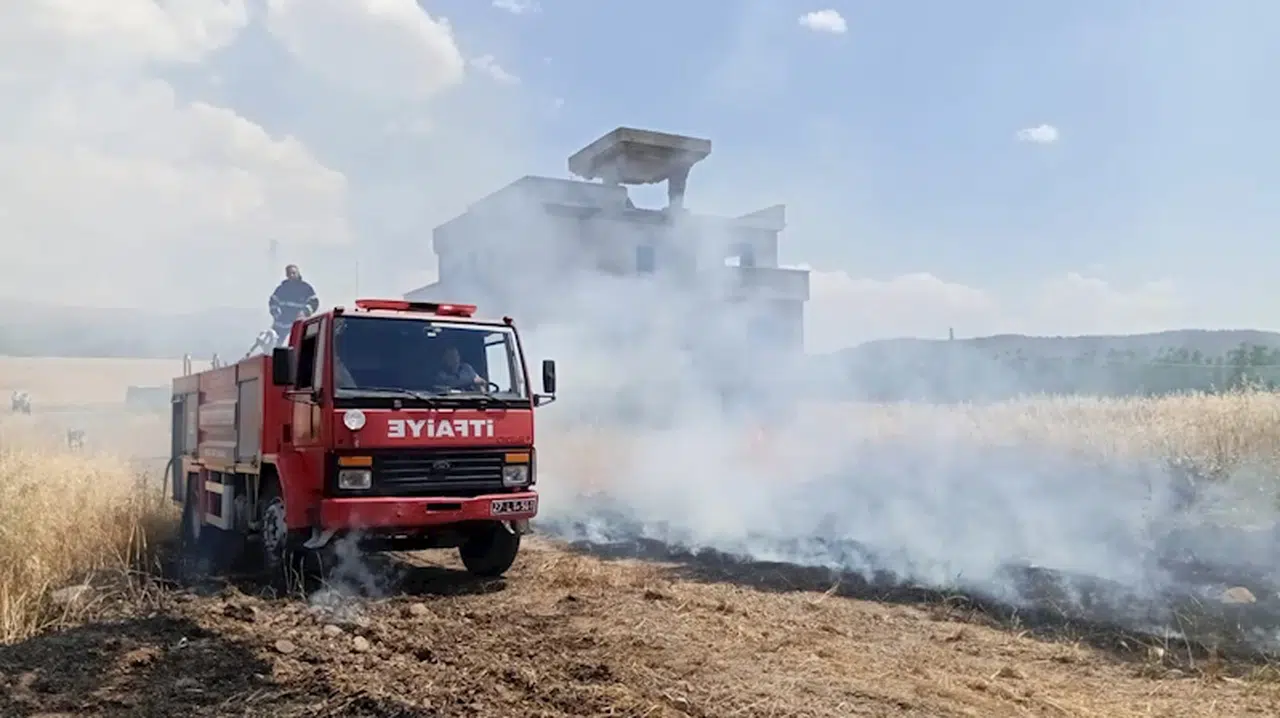 Gaziantep'te 32 dönüm buğday ekili tarla yandı