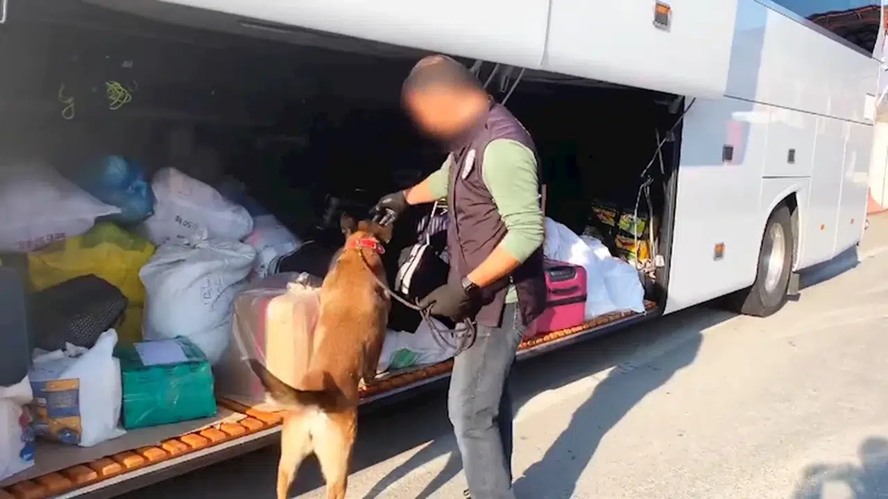 Malatya'da yolcu otobüsünde uyuşturucuya gözaltı