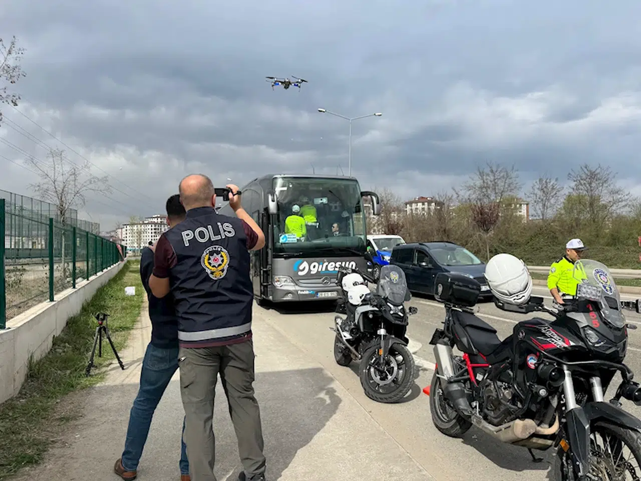 Ordu’da bayram öncesi dron destekli trafik denetimi yapıldı