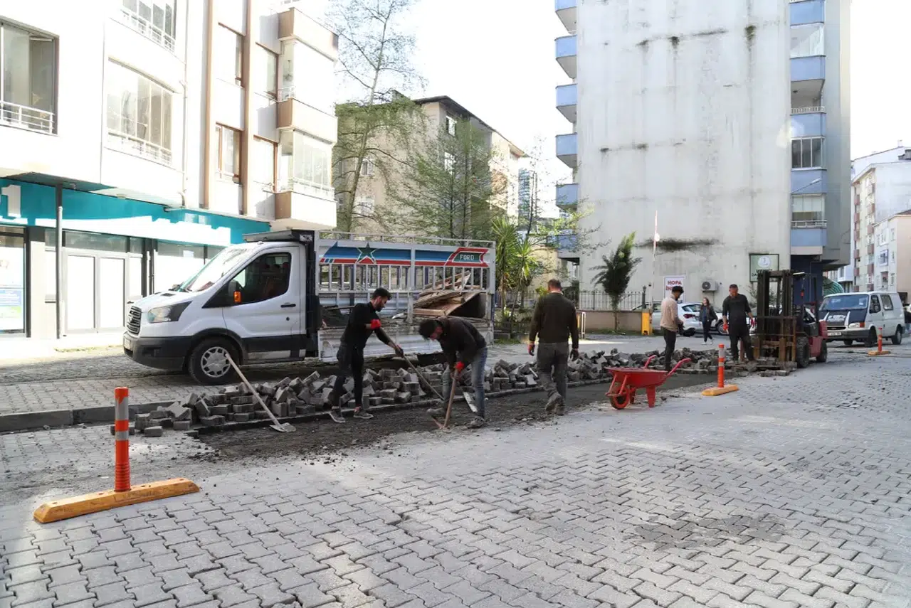 Hopa Belediyesi Ortahopa Mahallesinde Yolları Güzelleştiriyor