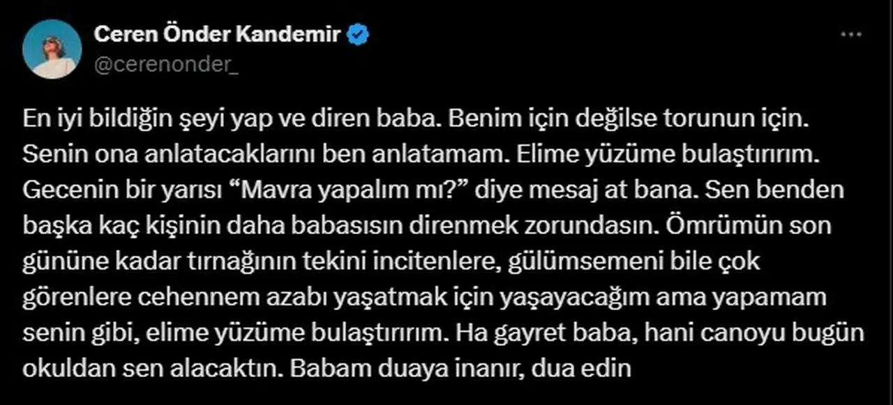 İstanbul- Sırrı Süreyya Önder'in kızından sosyal medya paylaşımı