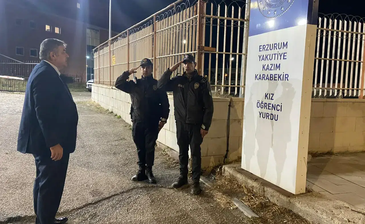 Erzurum'da Öğrenci Yurtlarındaki Güvenlik Tedbirleri Denetlendi