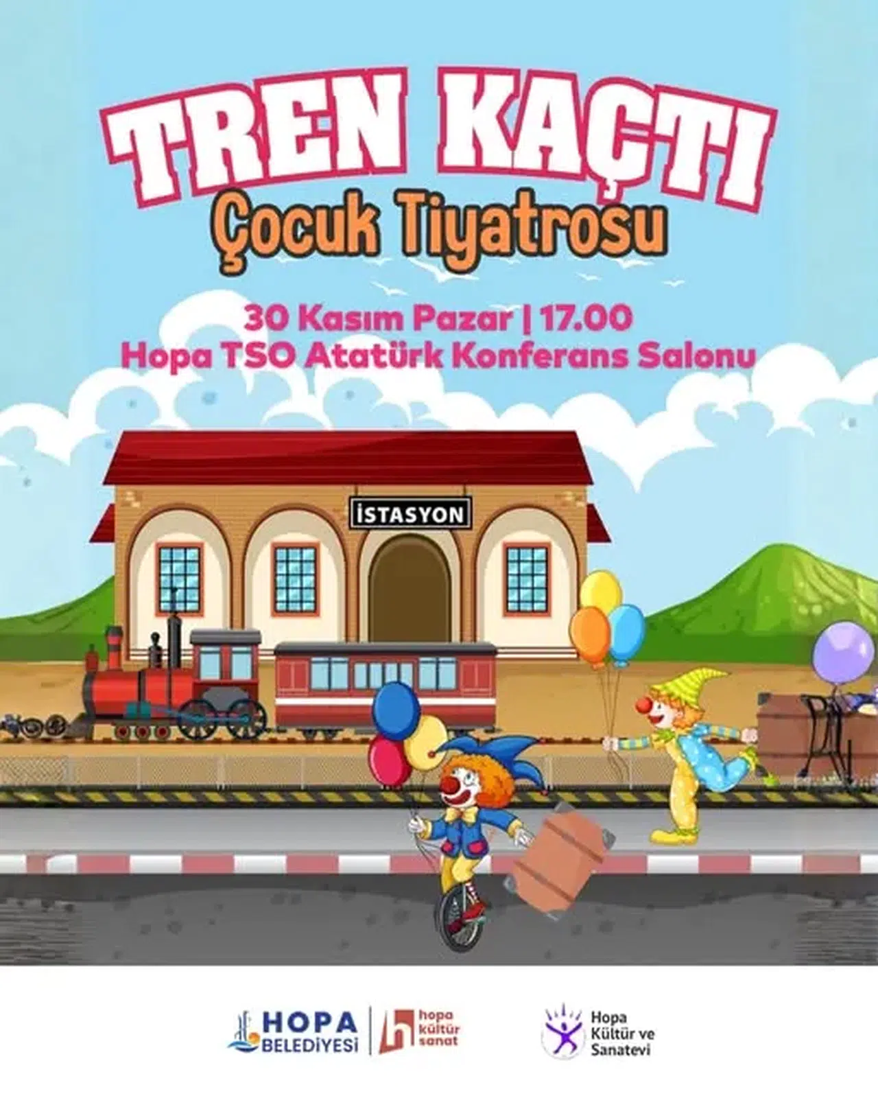 Hopa’da Çocuk Hakları Buluşması Kapsamında “Tren Kaçtı” Tiyatrosu Sahnelenecek