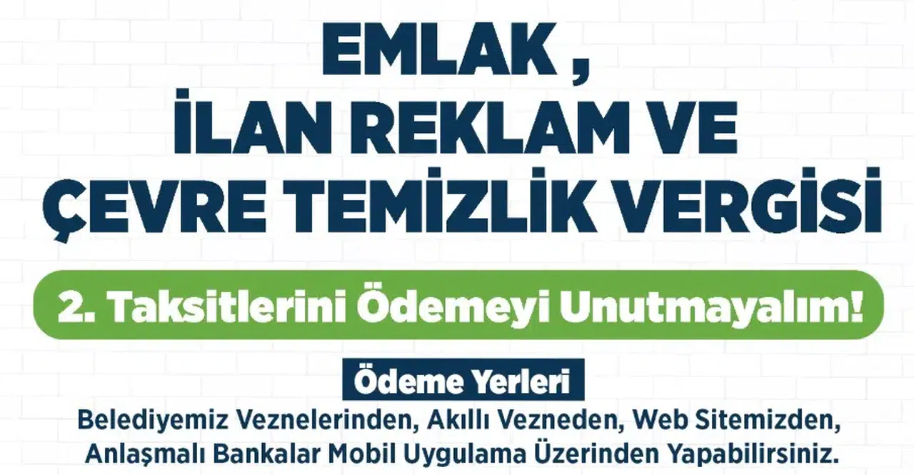 Rize Belediyesi’nden Emlak, İlan Reklam ve Çevre Temizlik Vergisi Hatırlatması