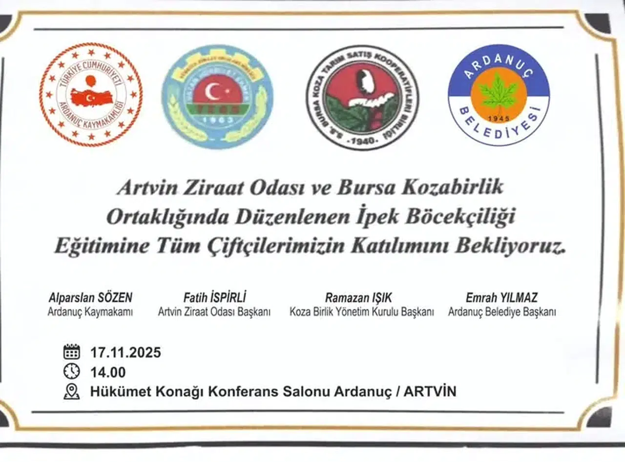 Ardanuç’ta İpek Böcekçiliği Eğitimi Düzenlenecek