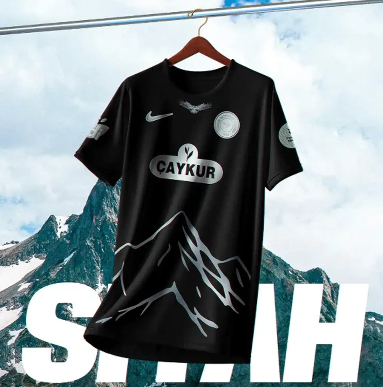 Çaykur Rizespor, Konyaspor Maçına Kaçkar Motifli Siyah Forma ile Çıkıyor