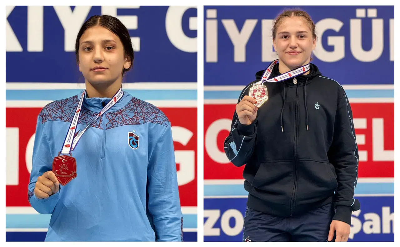 Trabzonlu güreşçiler Gaziantep'te altın ve bronz madalya ile döndü!