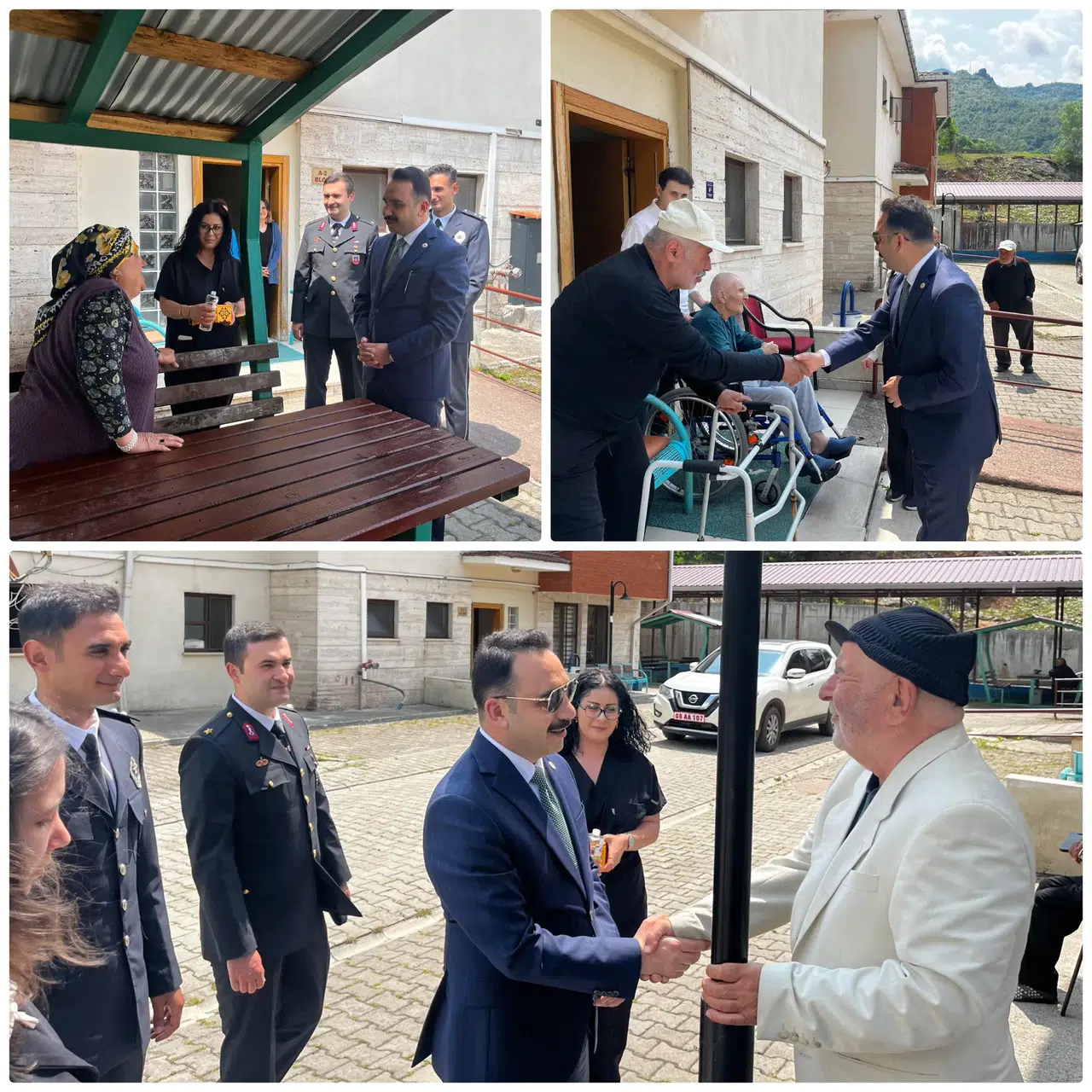 Murgul Kaymakam Zafer Şahin'den huzurevine anlamlı Kurban Bayramı ziyareti