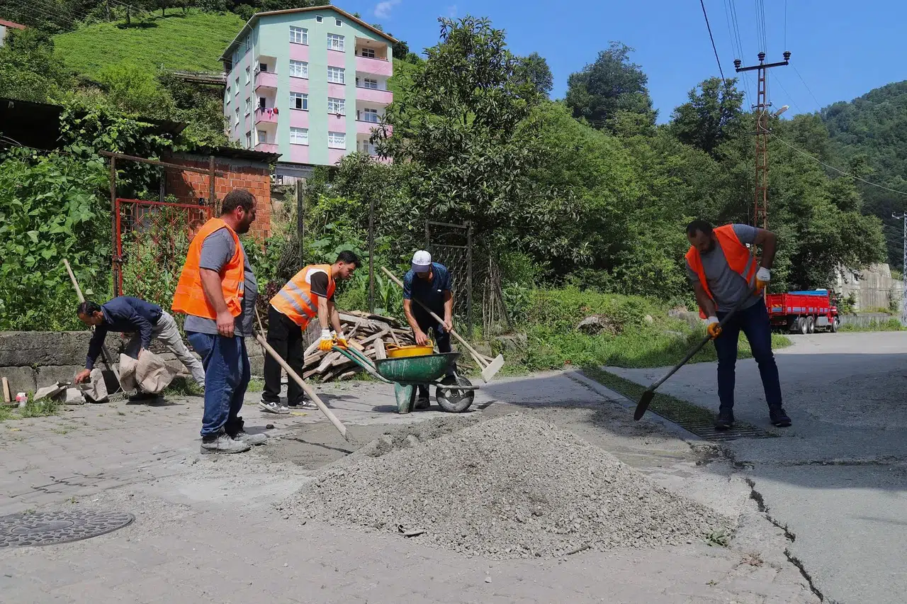 Hopa'da bakım ve onarım seferberliği, yaşam alanları daha konforlu hale geliyor