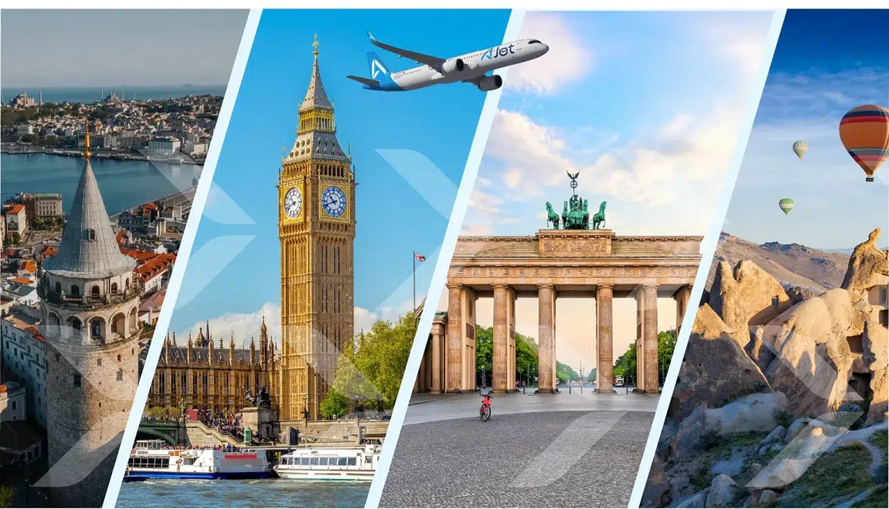 AJet, 9 Avrupa Ülkesi ile Hava Yolculuğunu 9 Euro'dan Başlatıyor!