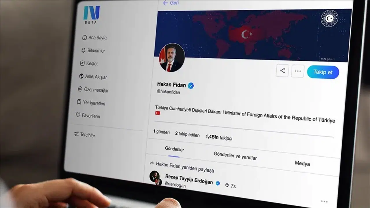 Dışişleri Bakanı Fidan NSosyal Platformu'na Üye Oldu!