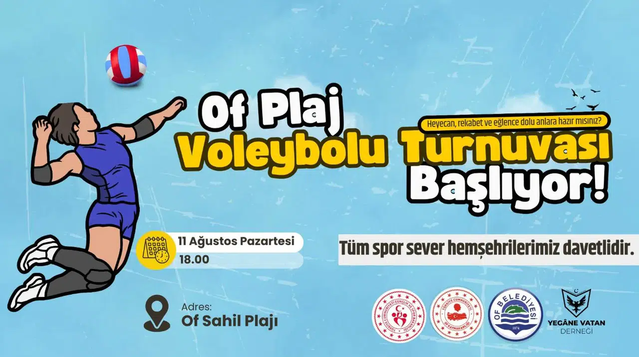 Of’ta Plaj Voleybolu Turnuvası Başlıyor!