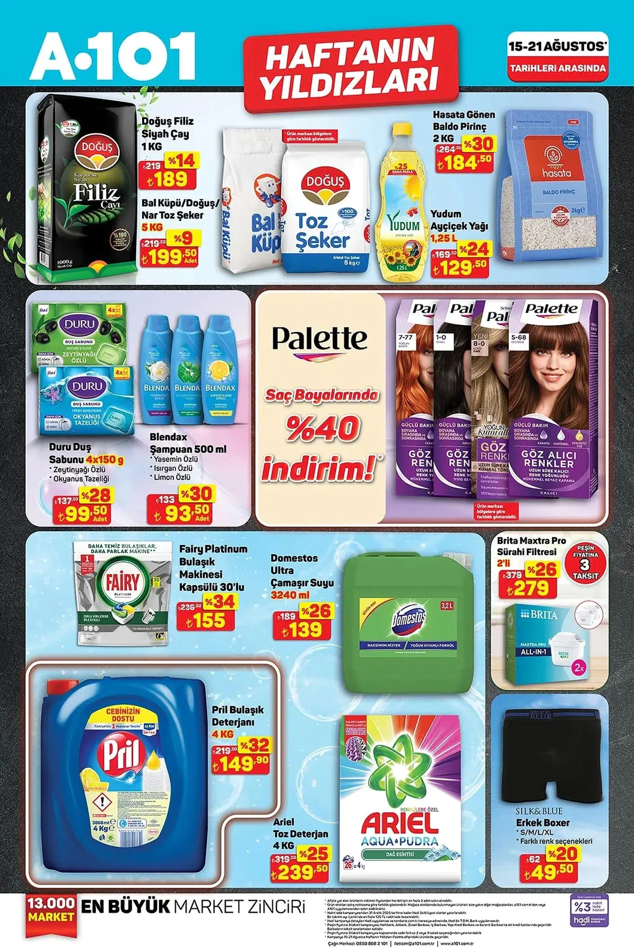 15 - 21 Ağustos 2025 A101 Haftanın Yıldızları Kataloğu