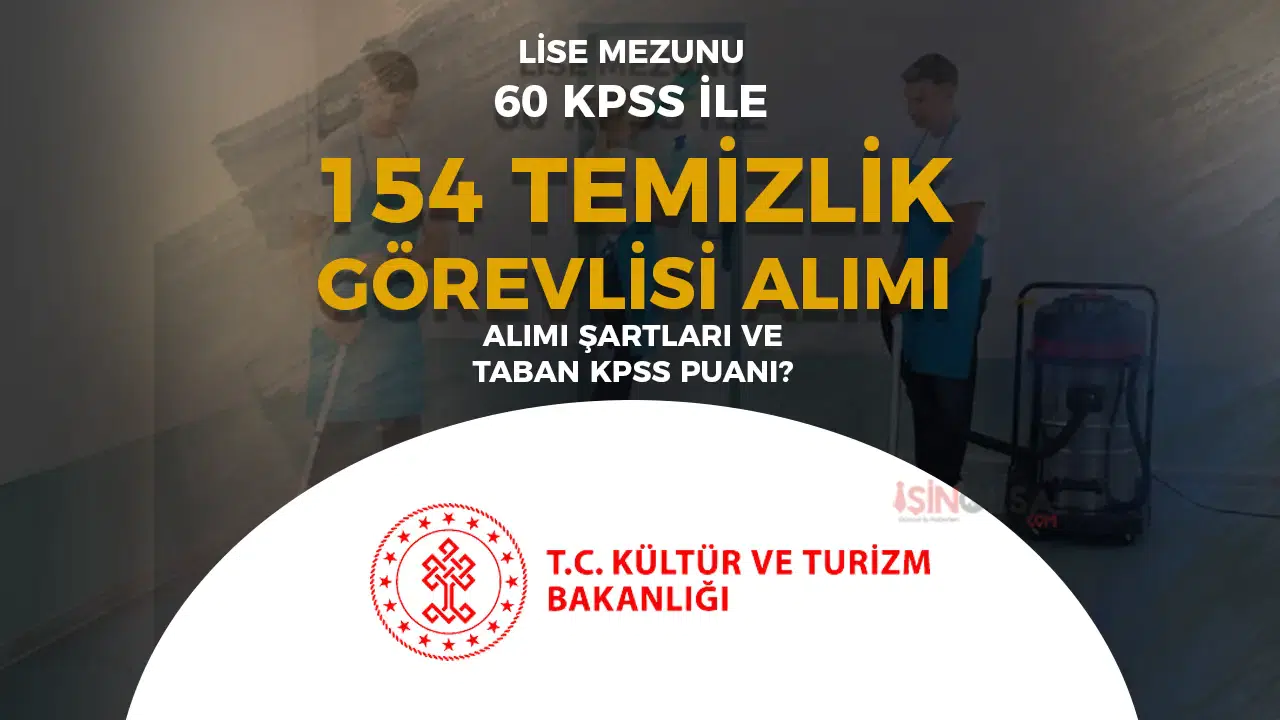 Türkiye'de 55 şehirde 154 temizlik görevlisi alımı: Lise mezunlarına kariyer fırsatı!