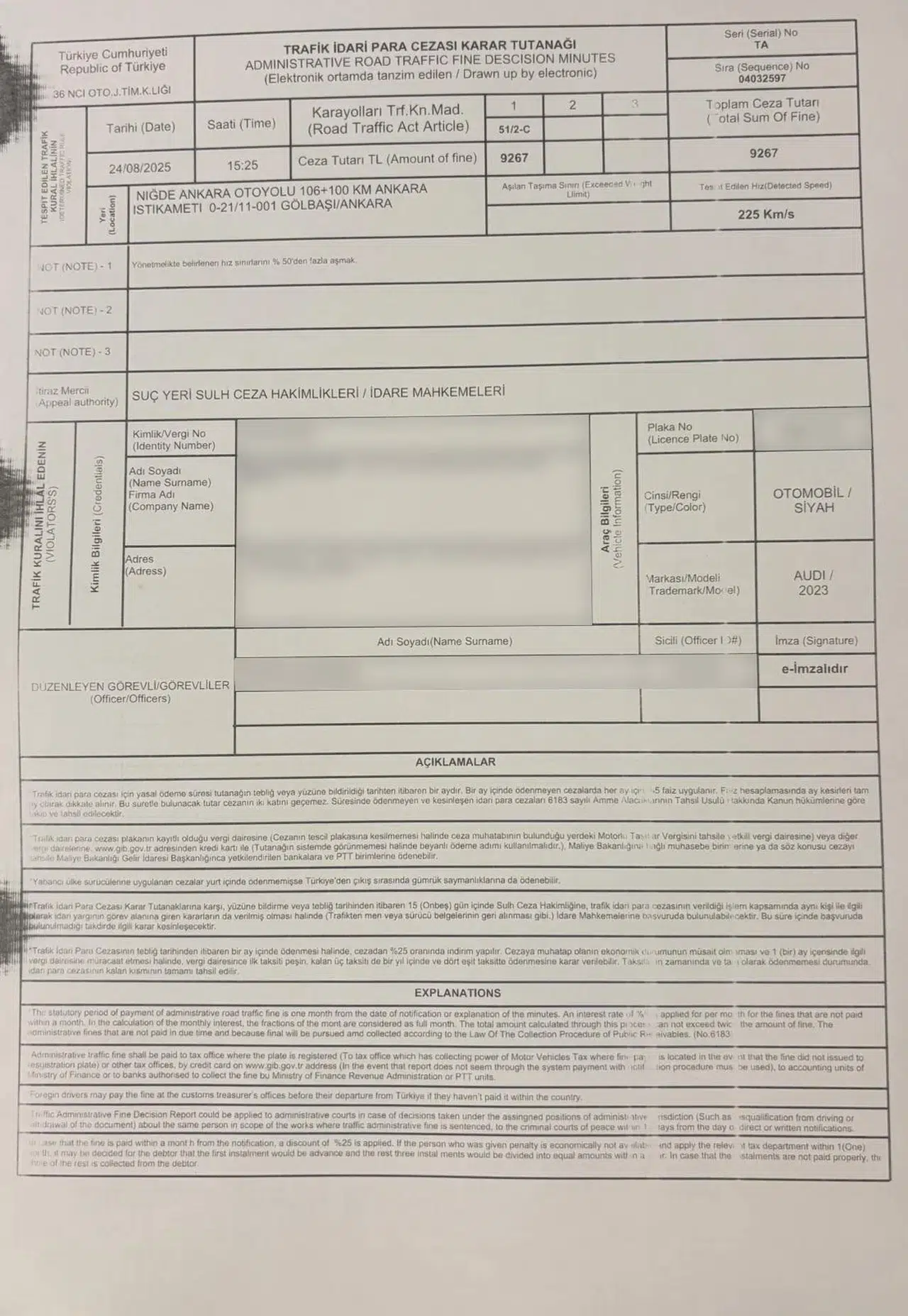 Bakan Uraloğlu hız sınırını aştığı için ceza aldı, videosunu paylaşarak kendini ihbar etti