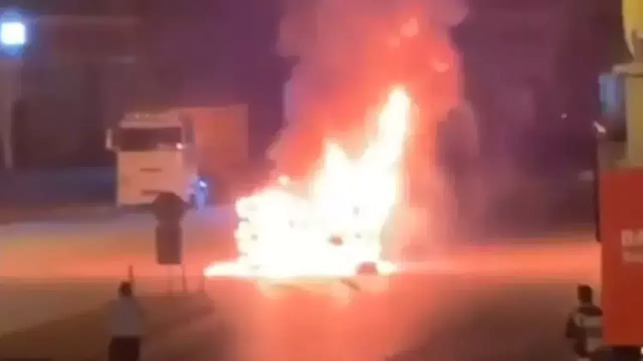 Antalya'da UTV kazasında sürücü hayatını kaybetti, yangın güvenlik kamerasında görüntülendi