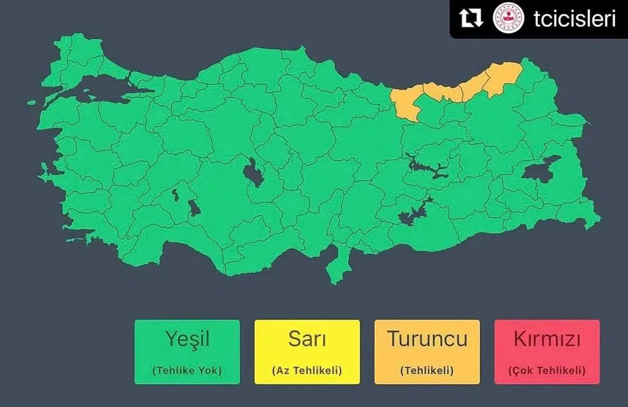 Doğu Karadeniz’de Kuvvetli Yağış Uyarısı: Sel ve Heyelan Riskine Dikkat
