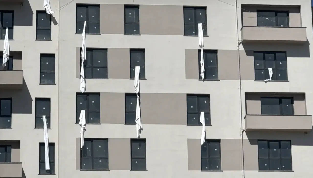 Kartalkaya yangını için beyaz çarşaflarla anma etkinliği düzenlendi