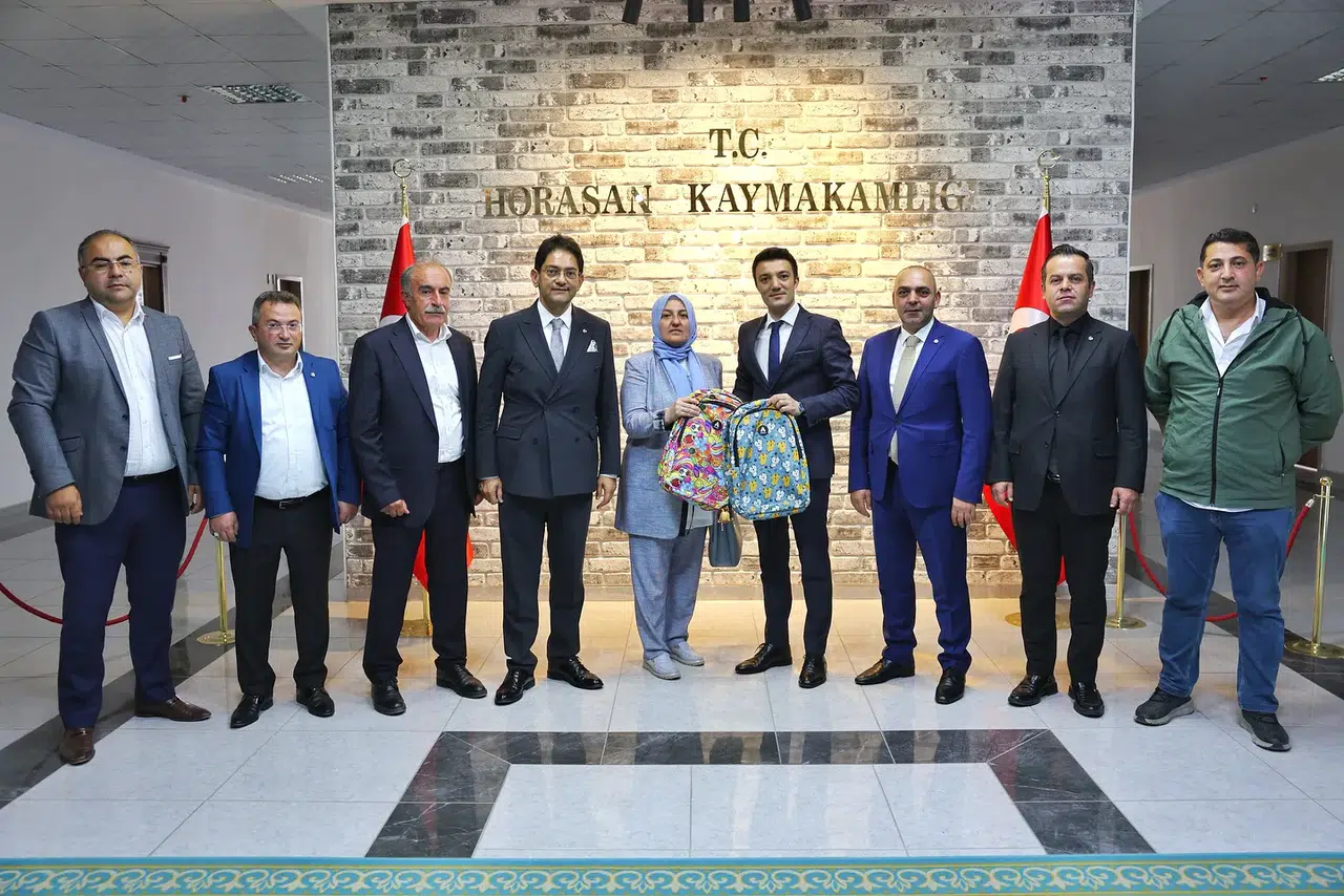 Erzurum Ticaret Borsası'ndan Horasan'a projesel ziyaret ve eğitim destek paketi teslimi