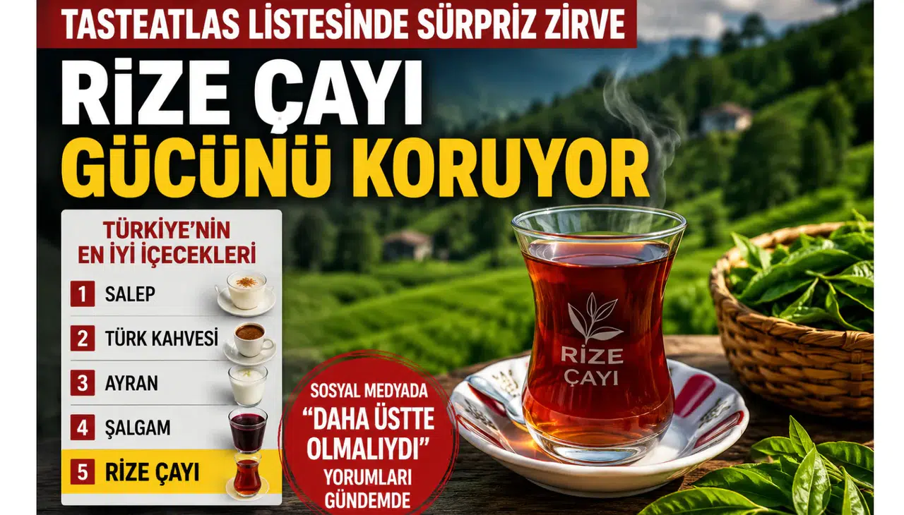 TasteAtlas Listesinde Sürpriz Zirve: Rize Çayı Gücünü Koruyor