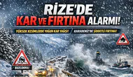 Rize'de Kuvvetli Kar Yağışı ve Denizlerde Fırtına Uyarısı