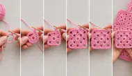 Tığ işi bilenler buna bayılıyor! Tek motifle pembe çanta yapımı