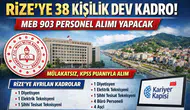 Rize’ye 38 Kişilik Kadro: MEB 903 Sözleşmeli Personel Alımı Yapacak