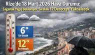 Rize’de 18 Mart 2026 Hava Durumu: Sağanak Yağış Bekleniyor, Sıcaklık 12 Dereceye Yükselecek