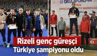 Rizeli güreşçi Ali Kılınç, Kocaeli'de altın madalyayı kazandı!
