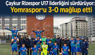 Çaykur Rizespor U17 liderliğini sürdürüyor: Yomraspor’u 3-0 mağlup etti