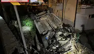 Bursa'da Gece Yarısı Şok Edecek Kaza: Araç İstinat Boşluğuna Düştü!