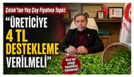 Çolak’tan Yaş Çay Fiyatına Tepki: Üreticiye 4 TL Destekleme Verilmeli