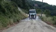 Maçka Belediyesi'nden Gayretli Mahallesi'ne Kuru Beton Yol Çalışması